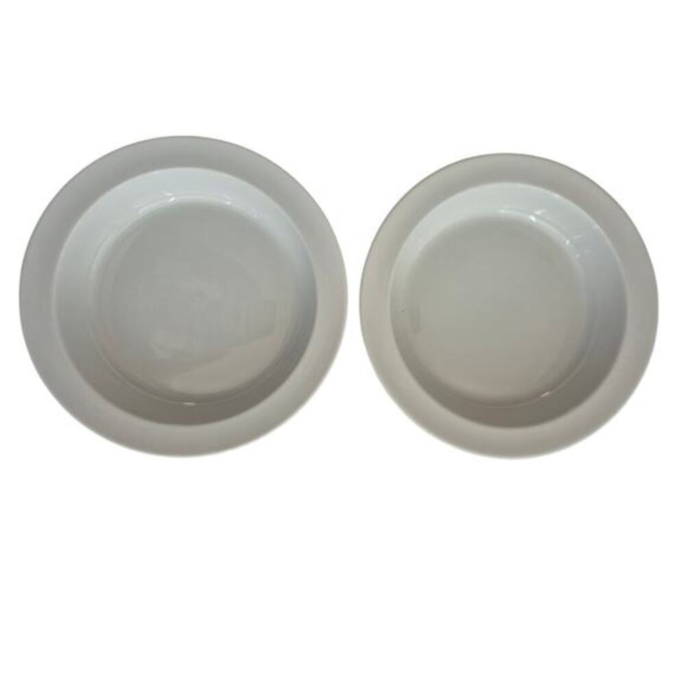 Dansk Bistro Bisserup Bowls Set 2 8" White Vintage Cottagecore Stoneware